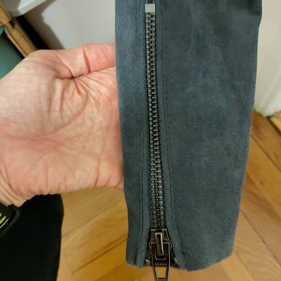 BlankNYC Suede Grey Moto Jacket - Picture 3 of 5